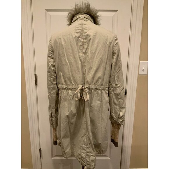 Free People Tan Mid-Length W/ Removable Faux Fur Collar & Sweater Lining, Size M - Picture 6 of 10